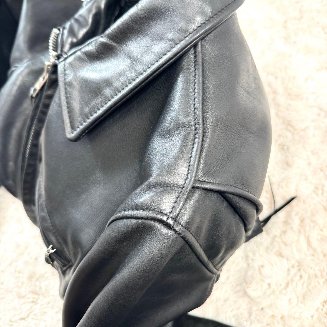 極美品 SCHOTT ライダース ジャケット ボア ライナー 643 牛革 40