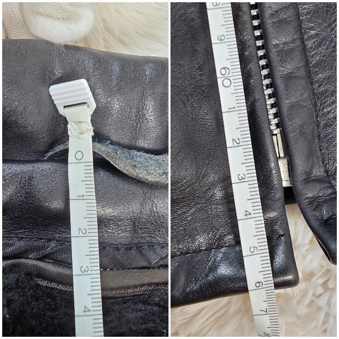 極美品 SCHOTT ライダース ジャケット ボア ライナー 643 牛革 40