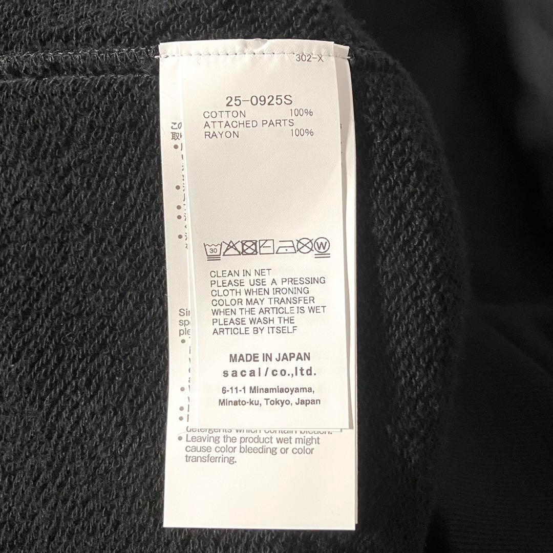 【美品】sacaiサカイ☆WTAPS限定コラボ スウェットパーカーXL