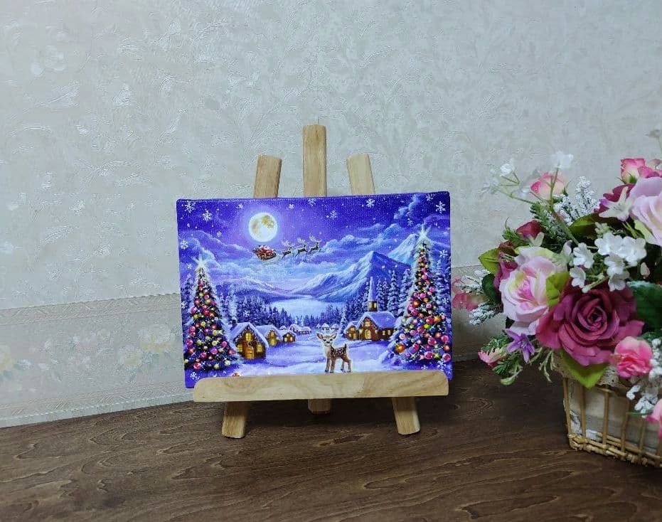 k*☆様 『月を眺めて』アクリル画 SM 風景画 絵画