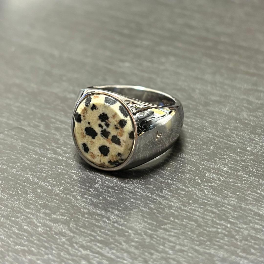 【箱付き美品】TOM WOOD オーバル レオパード　リング　サイズ58