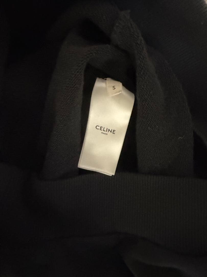 CELINE｜ブラック フード付きパーカー｜正規品｜Sサイズ｜美品