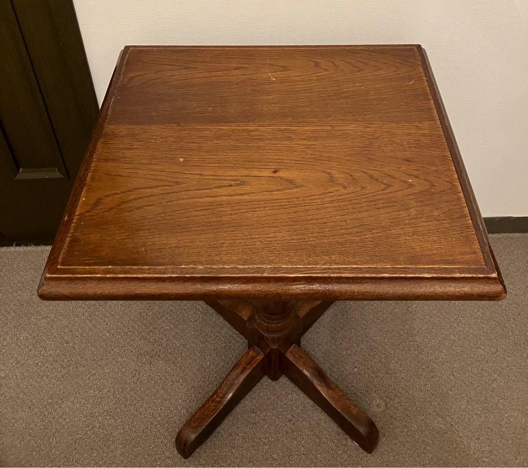 アンティーク 木製スクエアテーブル