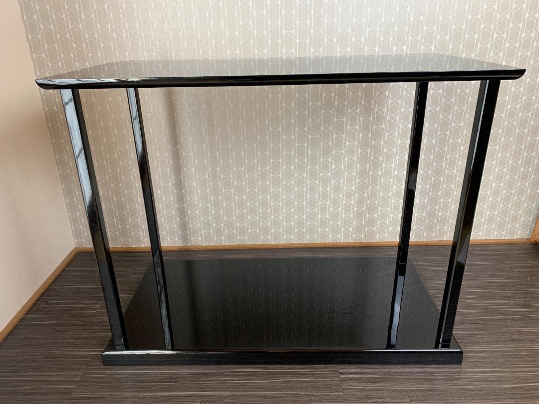 塗師 岡本陽斎作 真塗 木製 真台子 組立式 共箱 茶道具 775