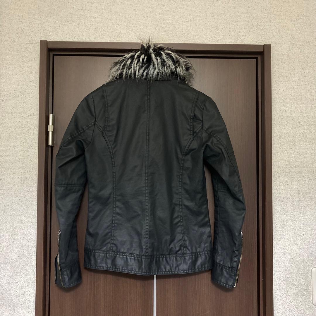 00s archive FUGA ファー ライダースジャケット 44 美品
