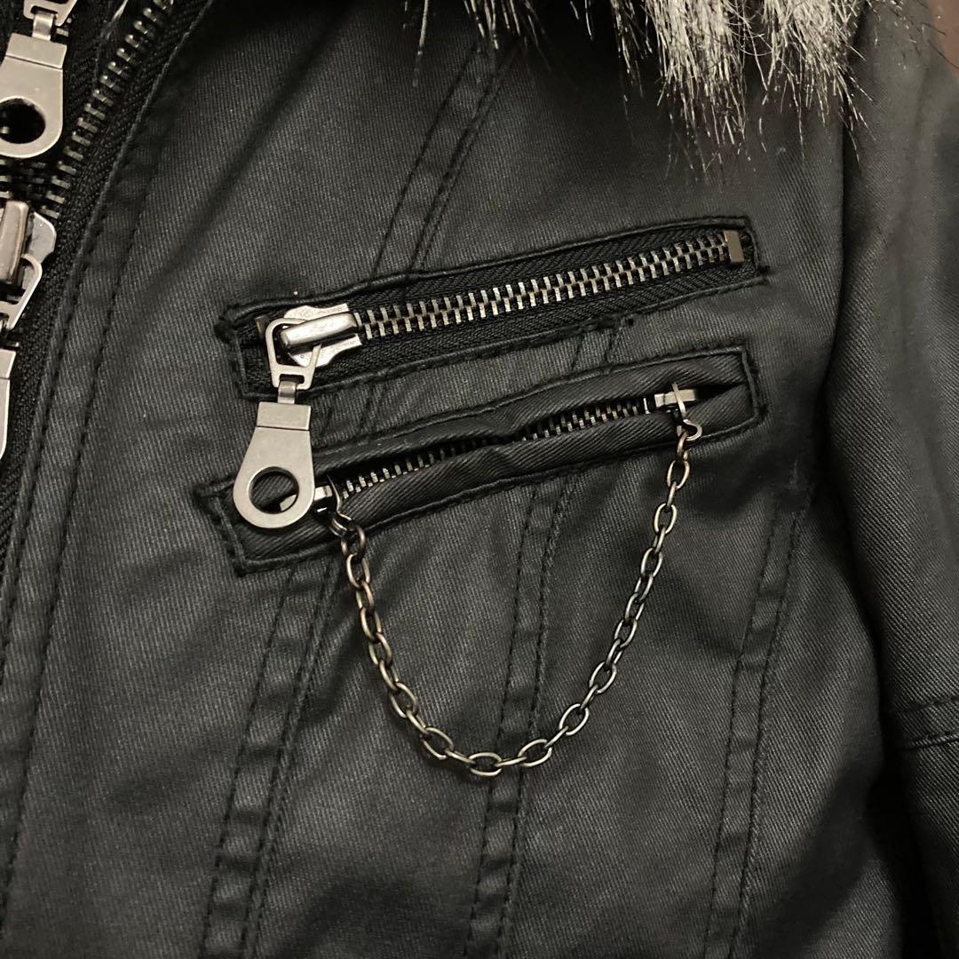 00s archive FUGA ファー ライダースジャケット 44 美品