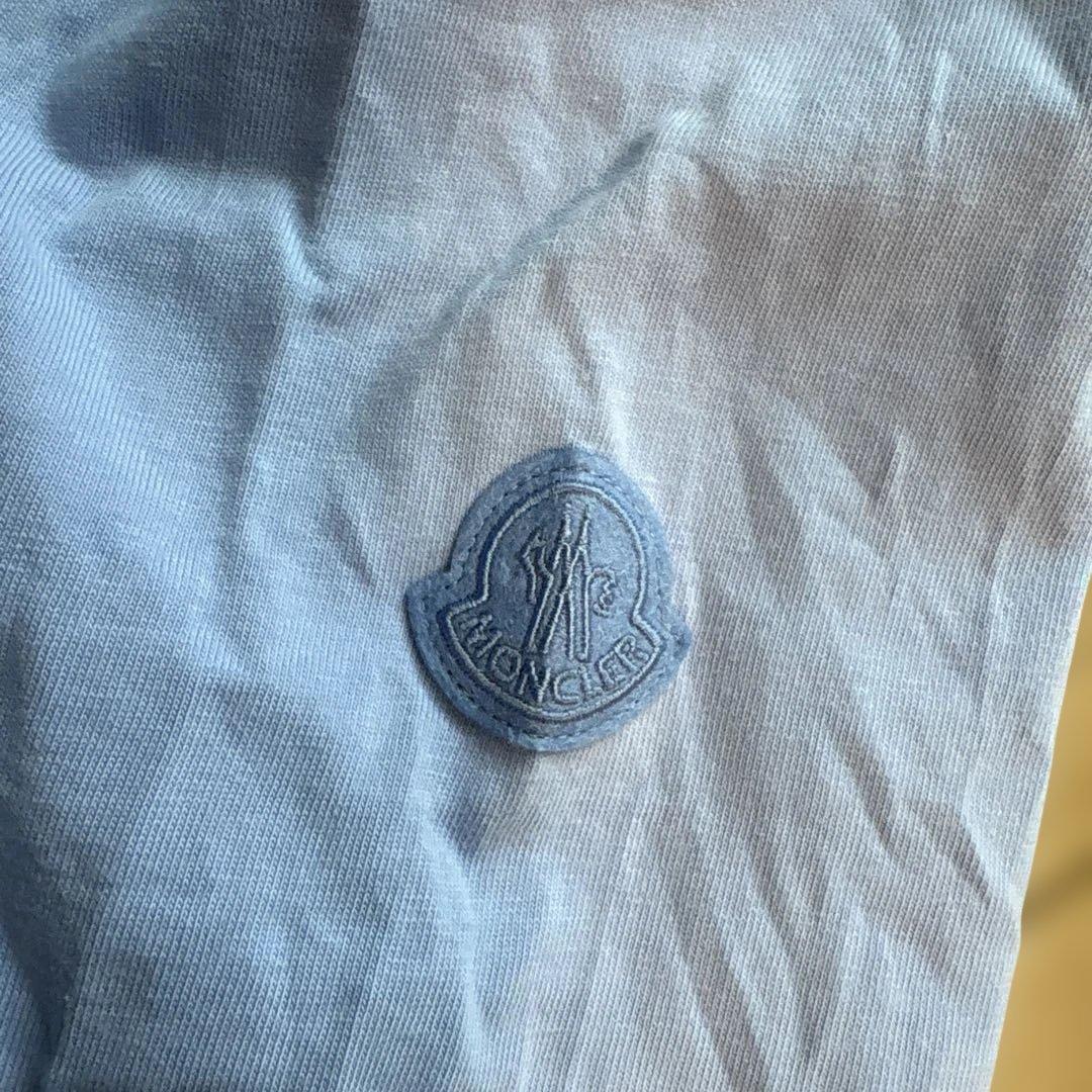 【ROさま専用】Moncler ロゴプリント Tシャツ ライトブルー