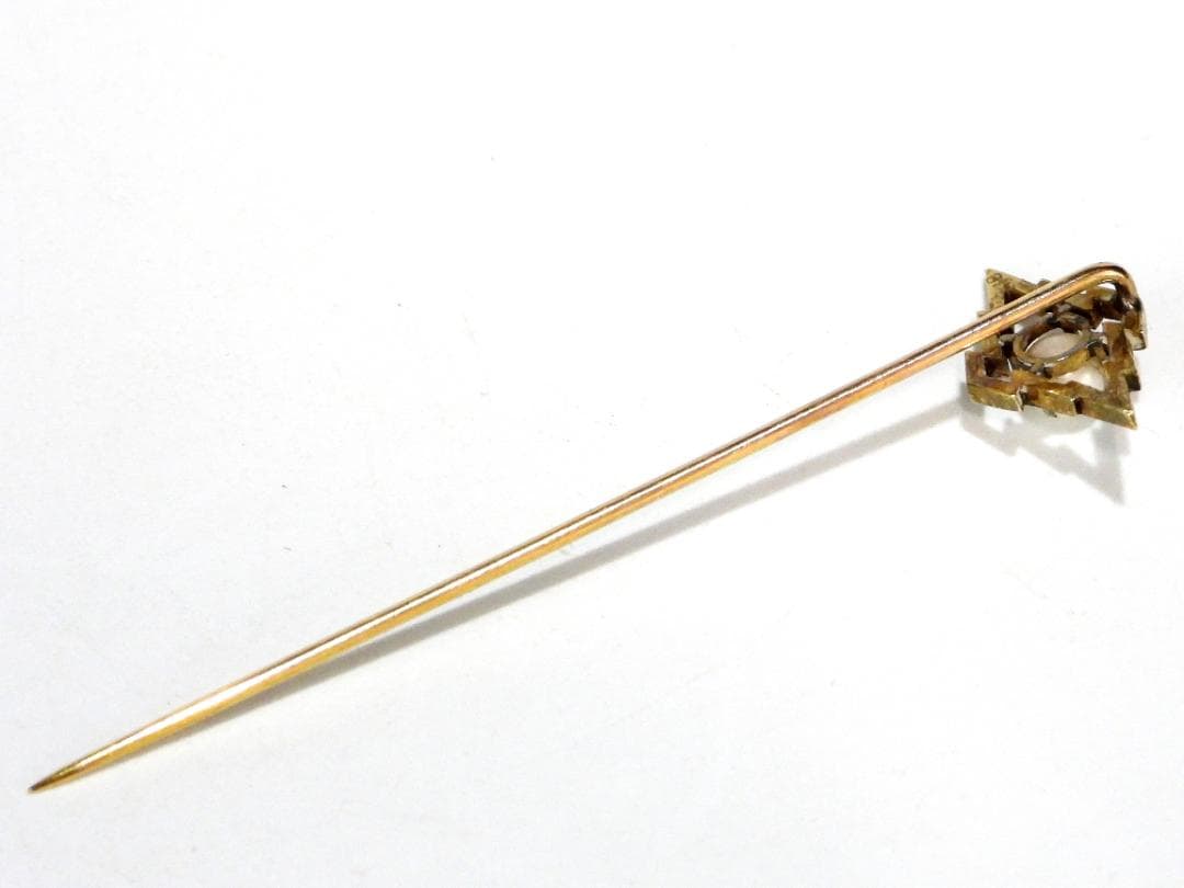 アクセサリー　アコヤパール　K18刻印　ピン　ブローチ 2g