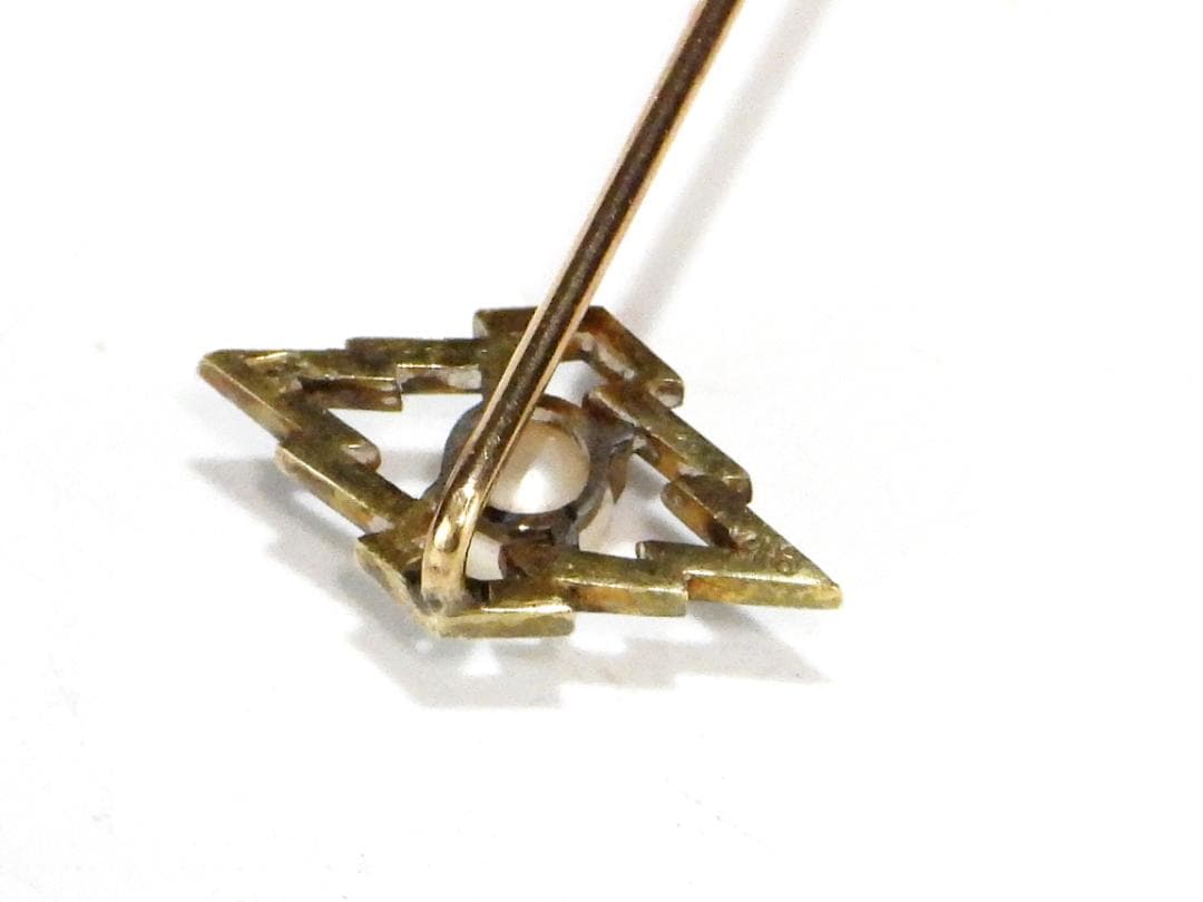 アクセサリー　アコヤパール　K18刻印　ピン　ブローチ 2g