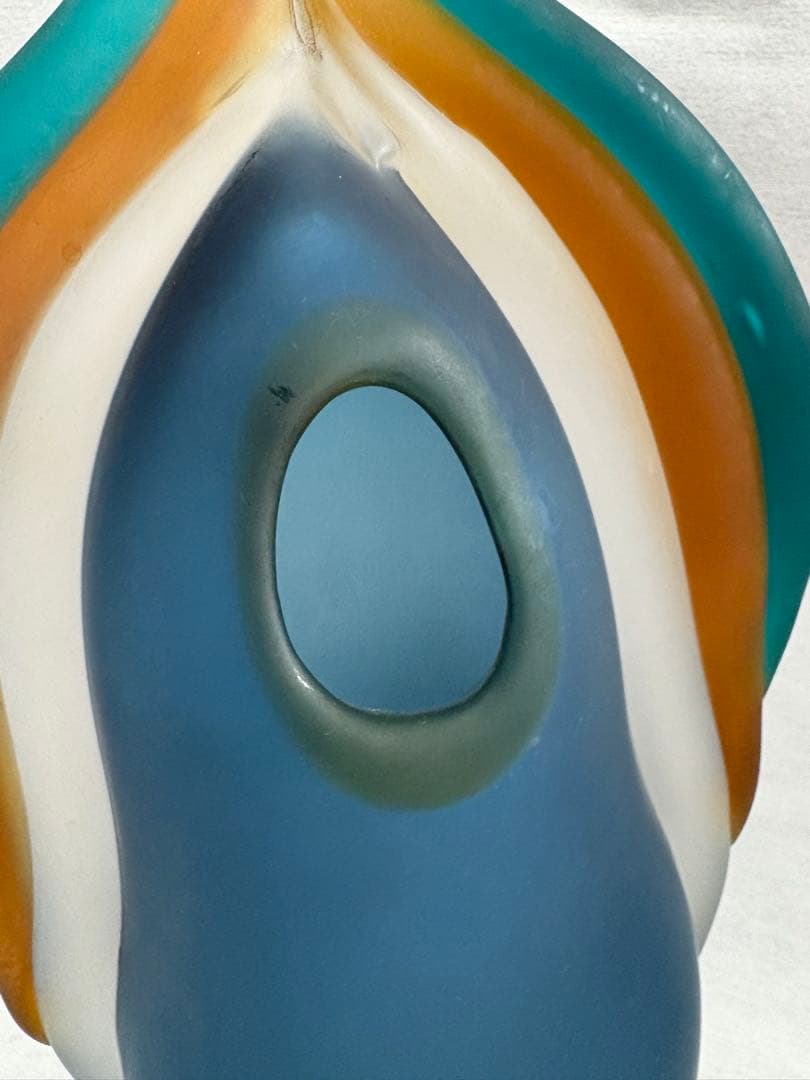 青森　津軽びいどろ　秋村実造　伝統工芸　花器　花瓶　すりガラス《最終値下げ》