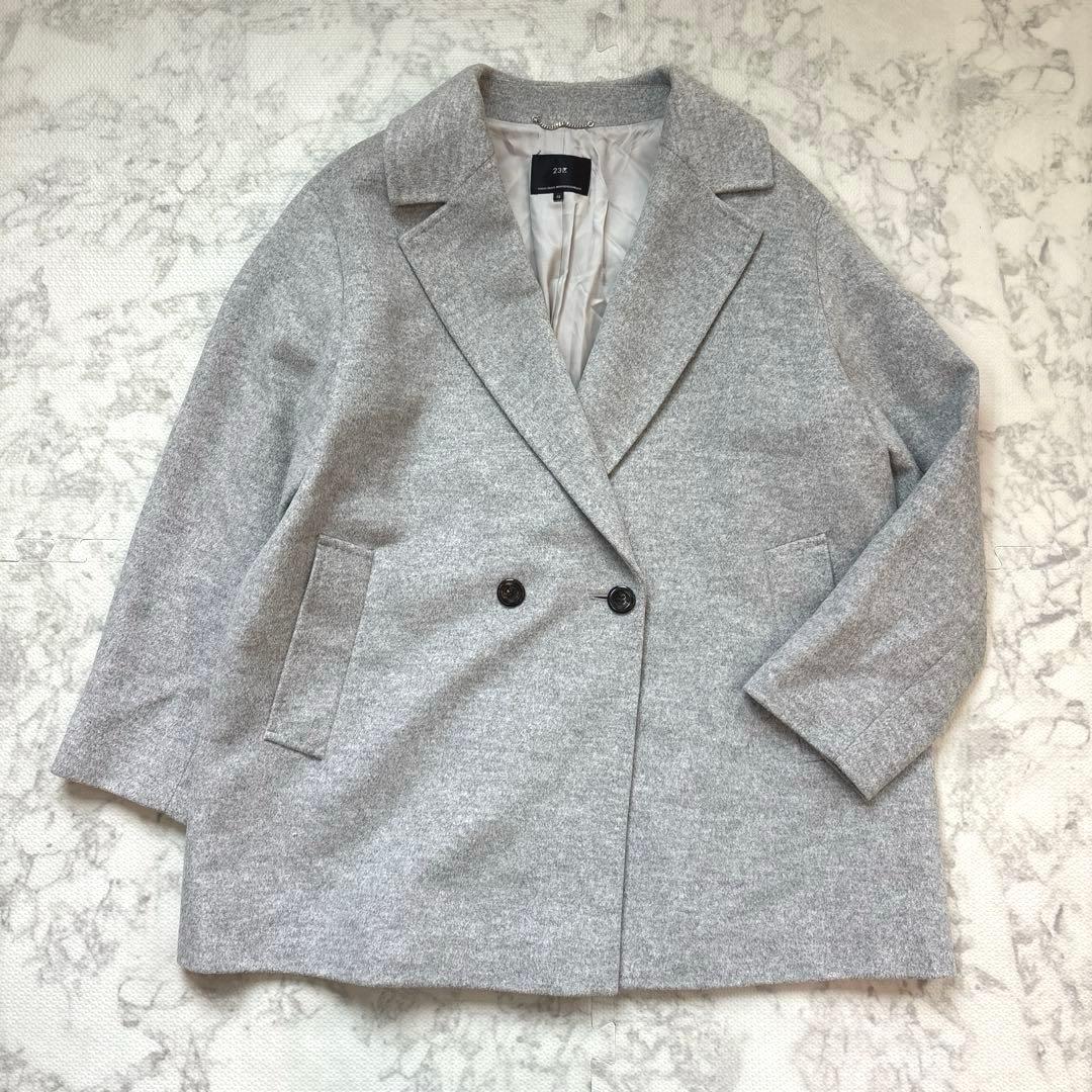 23区 ウール アンゴラビーバー チェスターコート