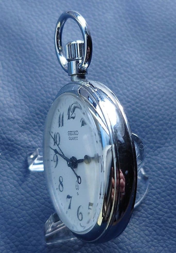 【希少・稼働】宇都宮駅100周年刻印あり SEIKO クオーツ鉄道懐中時計 国鉄