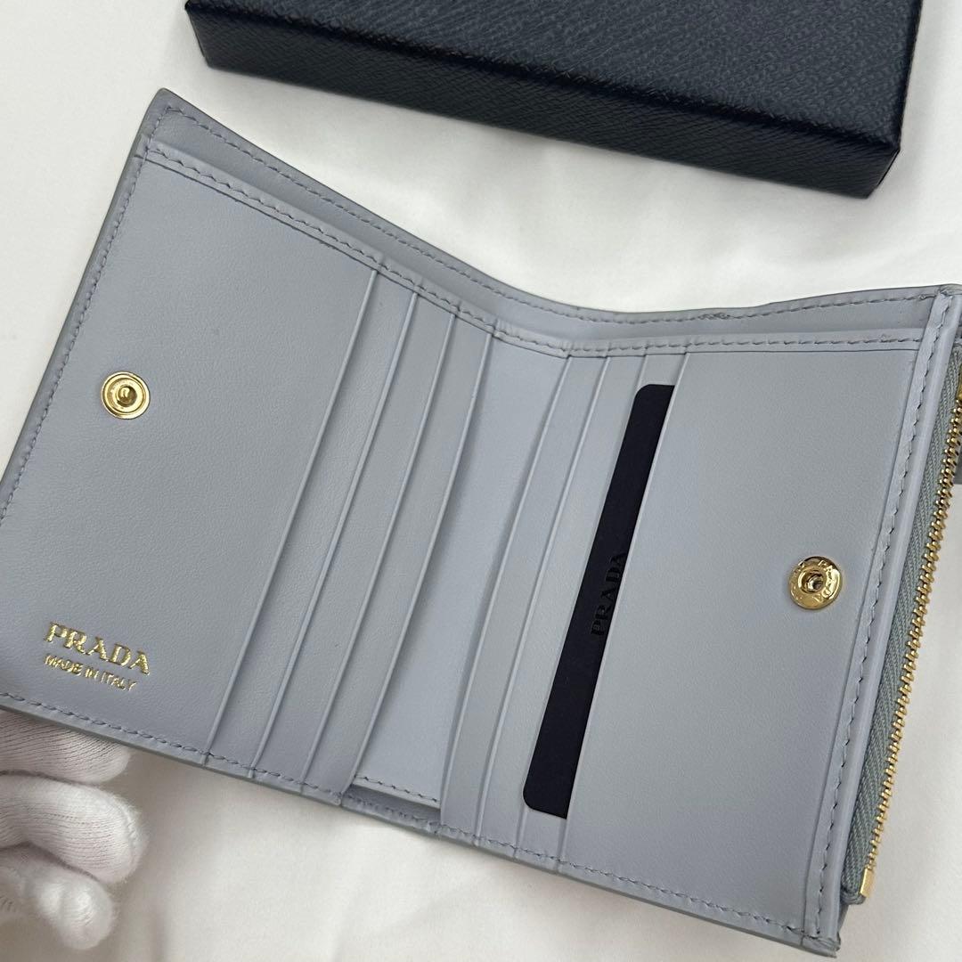 【新品】 PRADA プラダ 花柄 二つ折り 財布