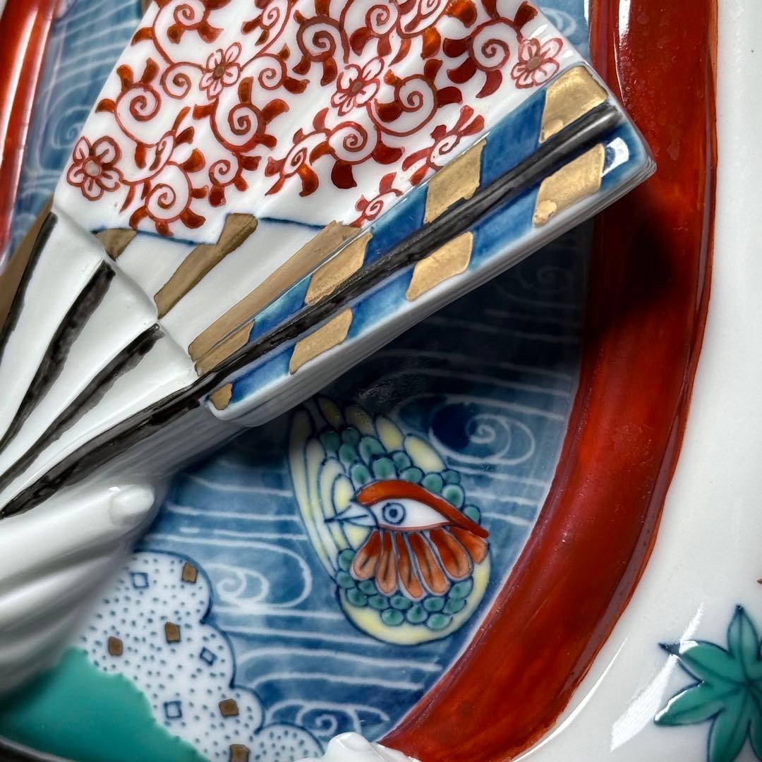 大五窯　色鍋島　古伊万里人形　高さ34cm　37cm　共箱　全手描き仕上げ