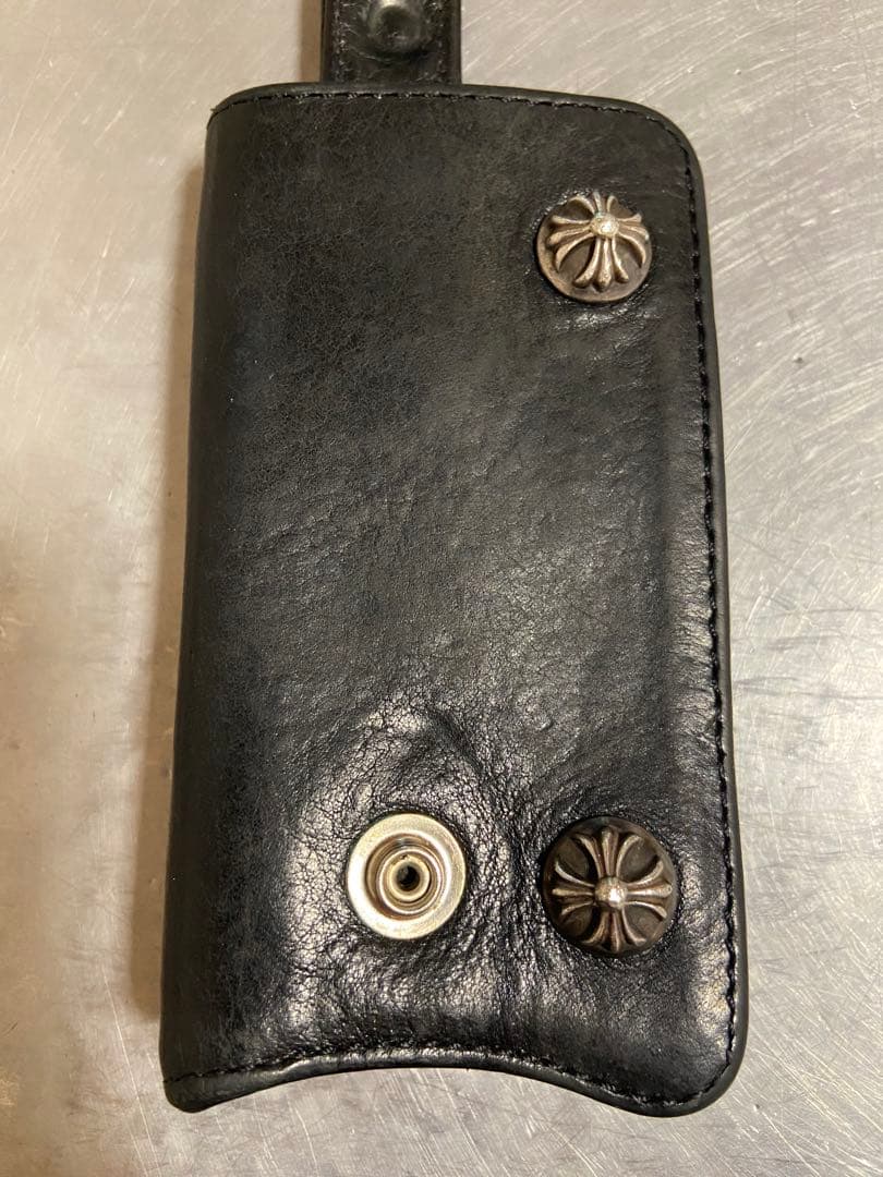 CHROME HEARTS クロムハーツ　クロスボールボタン　レザーキーケース