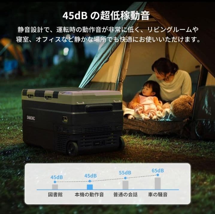 PUKU PUKU専用大容量35Ｌ車載冷蔵庫 モバイルバッテリー、キャスター付き