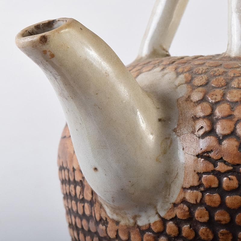 煎茶道具　平戸焼　鉄瓶形霰文窓抜　急須　水注　M　R8171