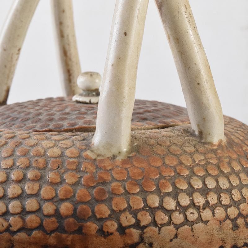 煎茶道具　平戸焼　鉄瓶形霰文窓抜　急須　水注　M　R8171