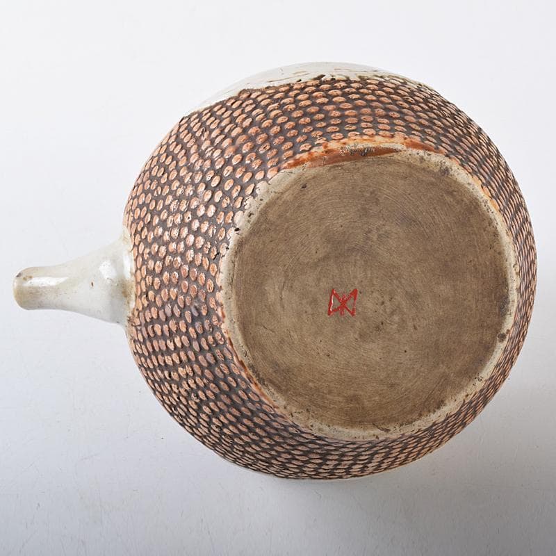 煎茶道具　平戸焼　鉄瓶形霰文窓抜　急須　水注　M　R8171