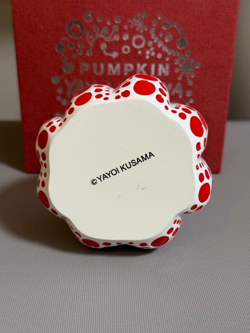 草間彌生 かぼちゃ型陶器 赤白水玉