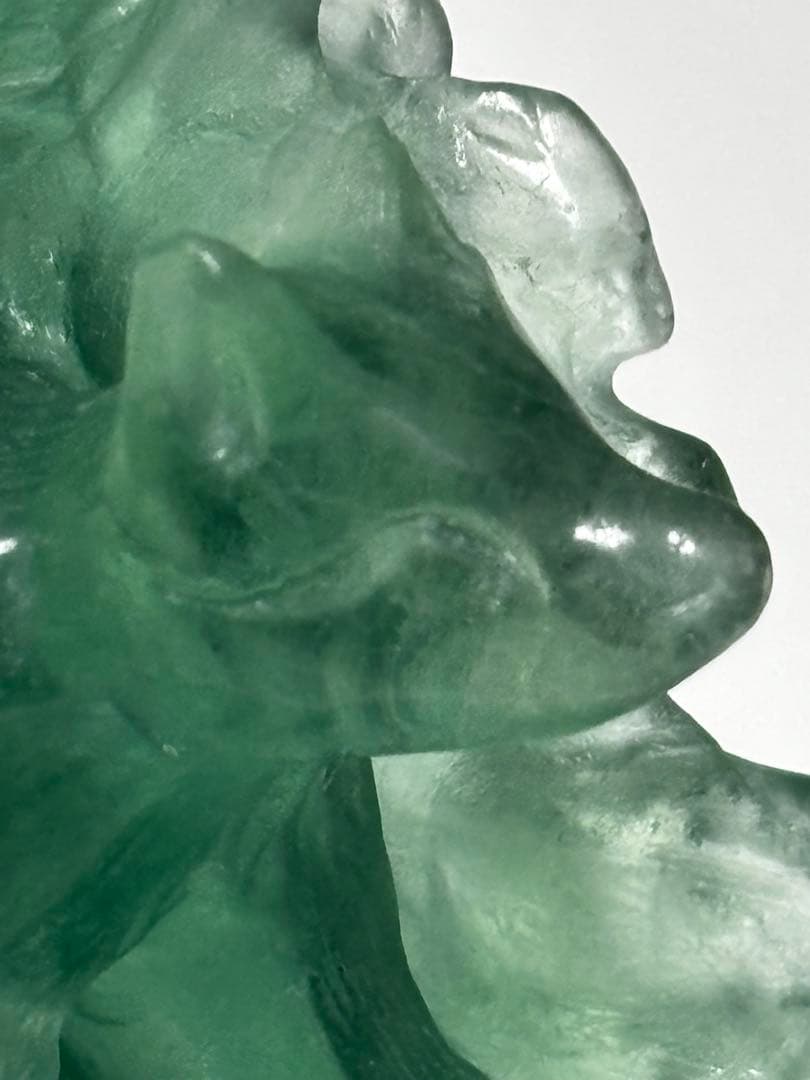 フロライト九尾置き物天然石