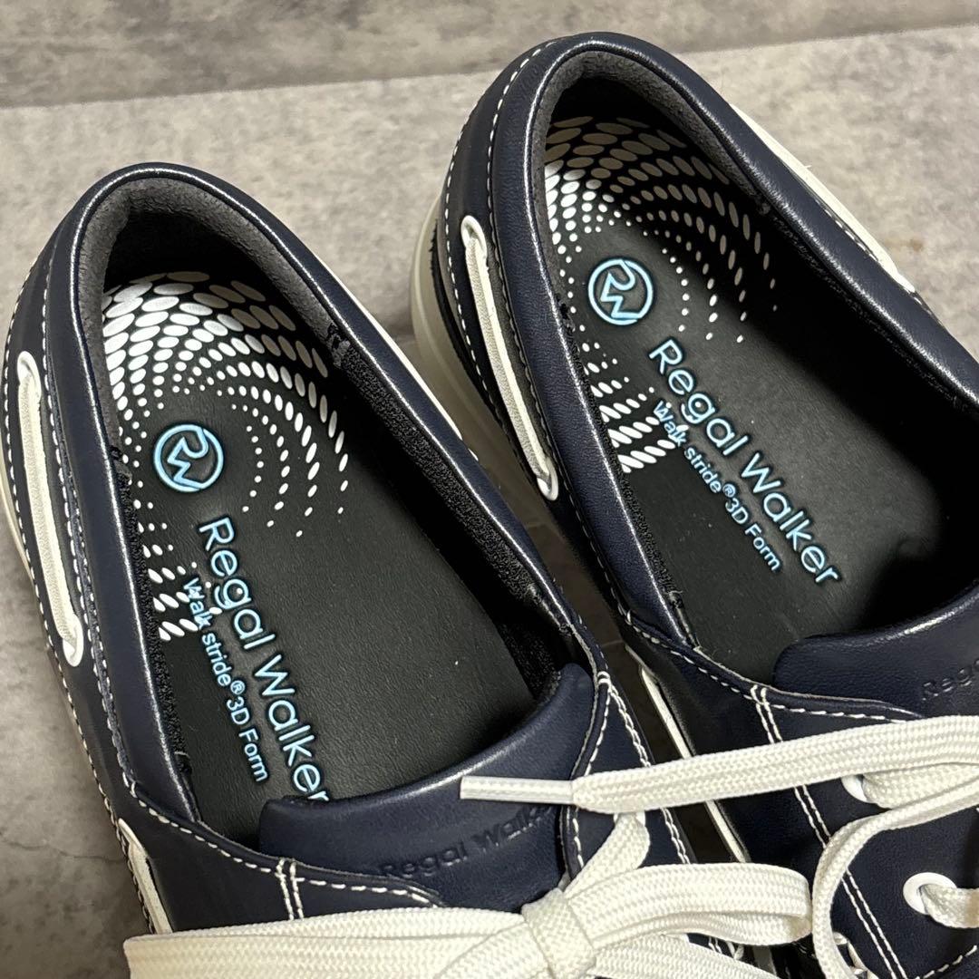 新品未使用　リーガルウォーカー　デッキシューズ　本革　ネイビー　2099