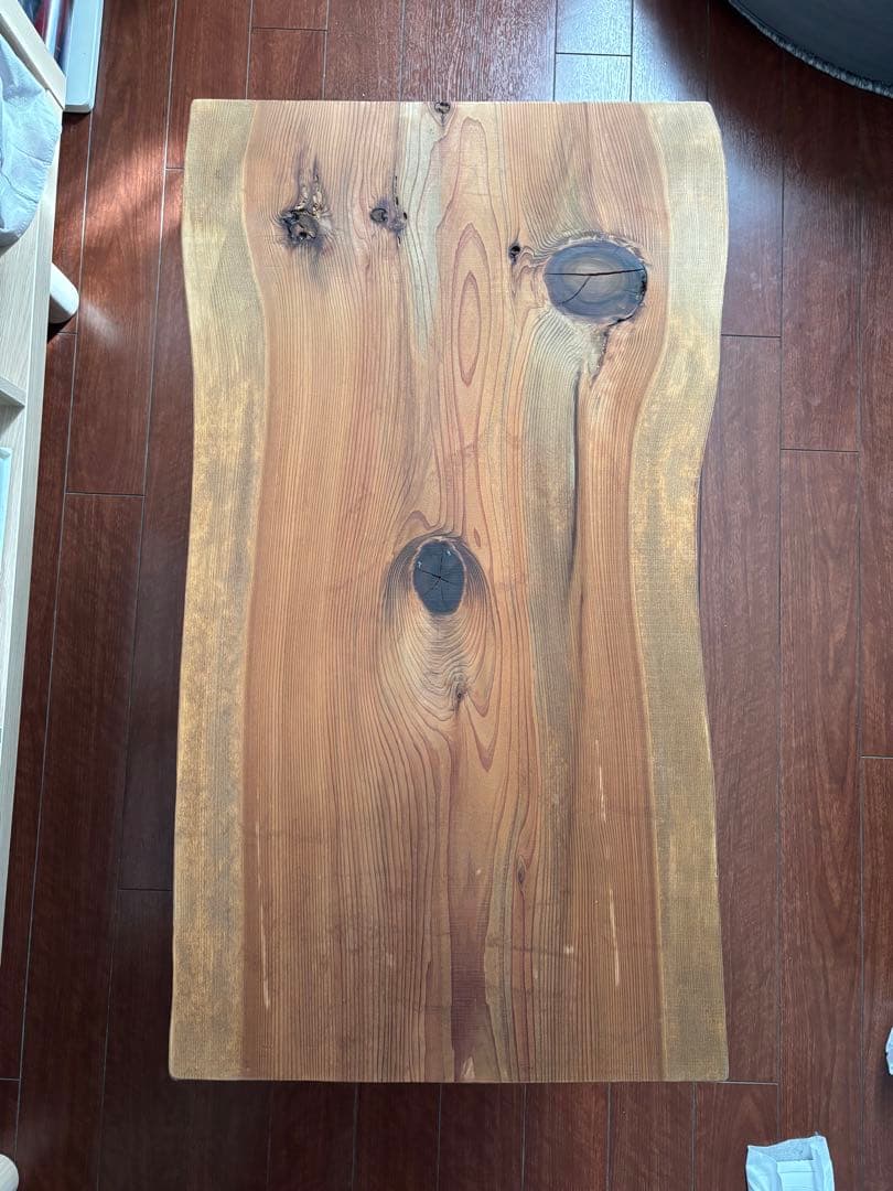 一枚板 無垢材 折りたたみテーブル