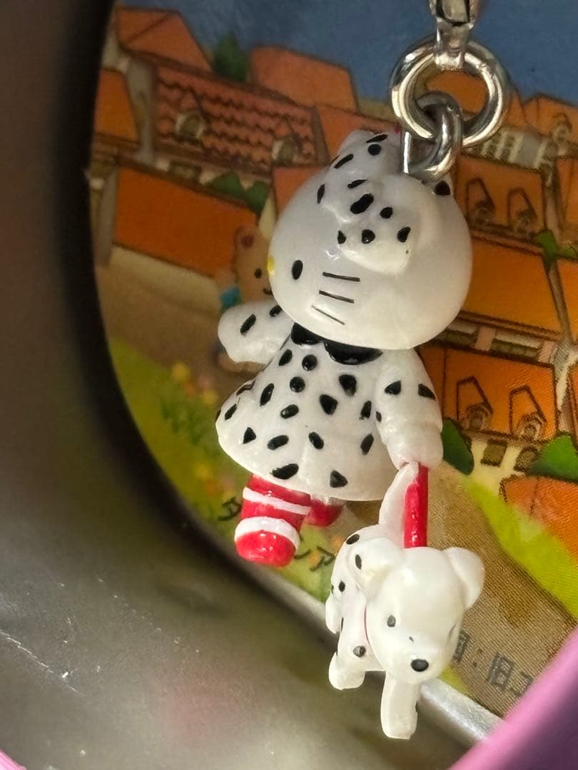 ハローキティ 世界子犬のお散歩 ファスナー マスコット