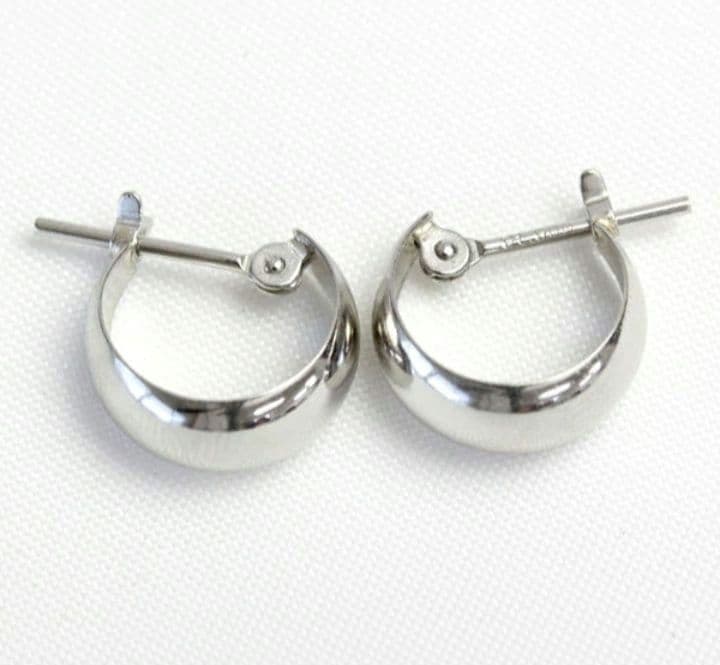 プラチナ フープピアス クロッシング ピアス pt900 月甲 ムーンピアス