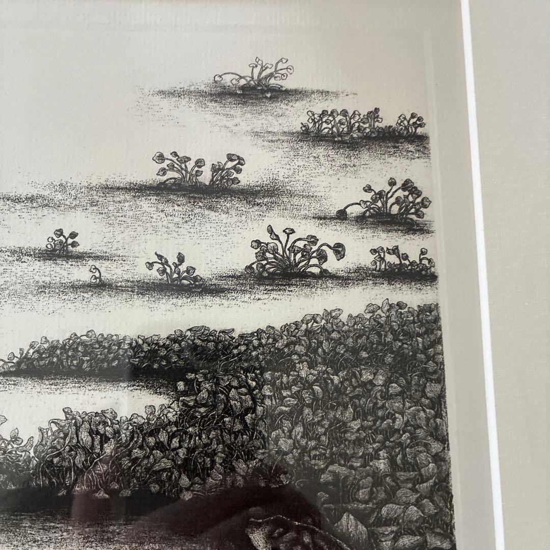 フィリピン　漁師の休息所　版画　額