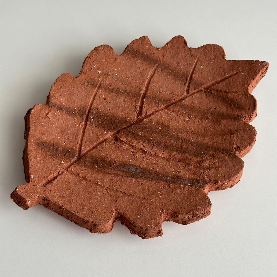 各見政峯 備前 皿 緋襷 葉皿 5枚 共箱