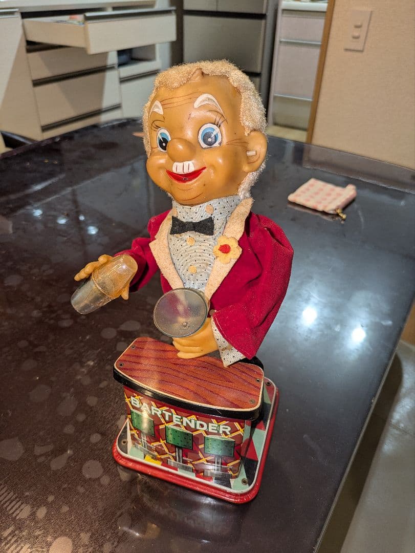 【希少】昭和レトロ 野村トーイ ブリキ製 バーテンダー 動作確認済み