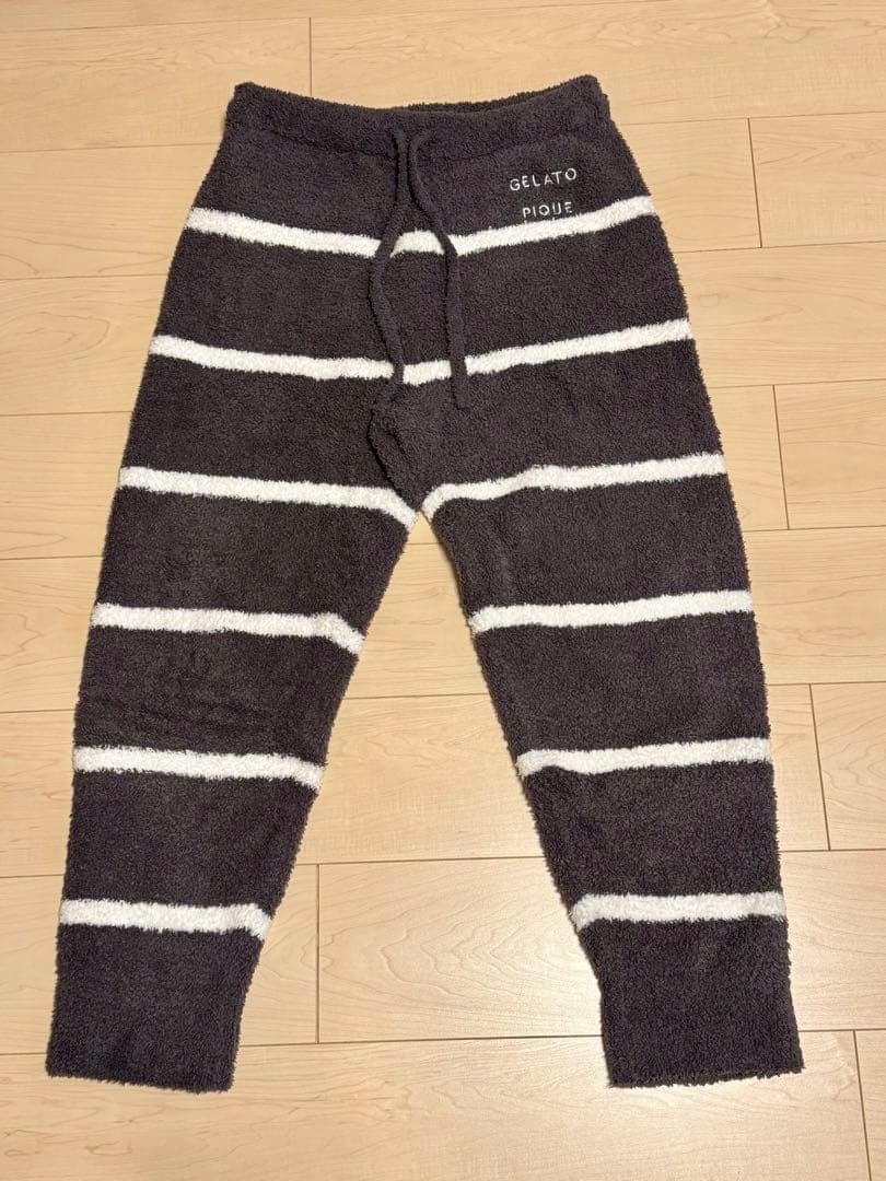 【美品】ジェラートピケ パウダーロゴジャガードプルオーバー＆ロングパンツセットM