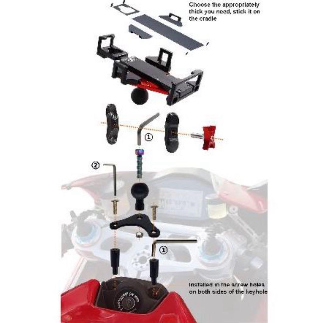 スマホマウントホルダー ドゥカティ パニガーレ V4 V2 1299 1199