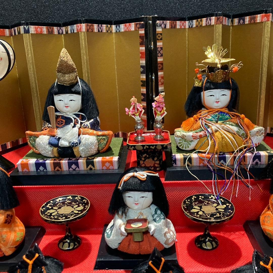 雛人形　まり　木目込み十五人揃え　古め