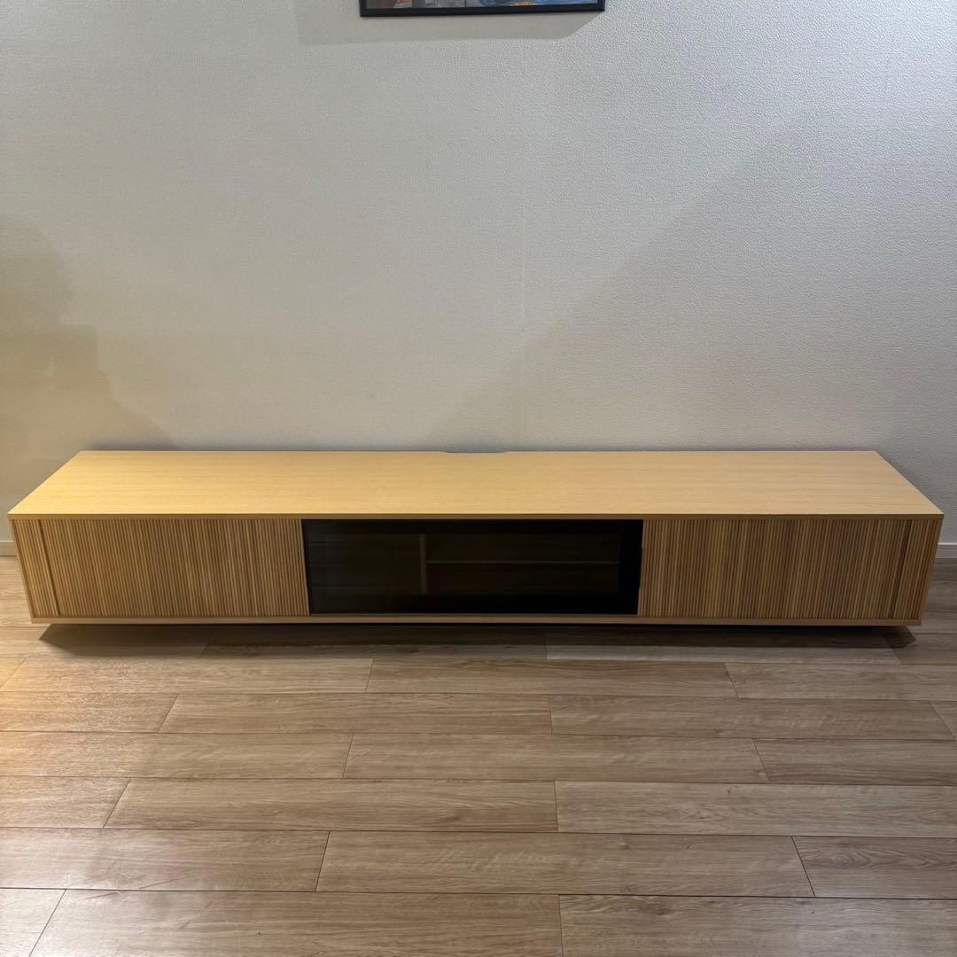 Rizwell ジャバラ TVボード ロータイプ 木製 ナチュラル I003
