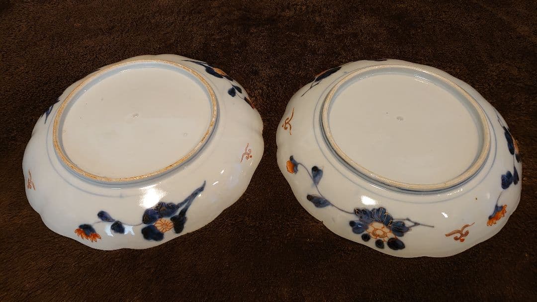 古伊万里　伊万里　大聖寺伊万里　大皿　双龍　八寸皿　３客