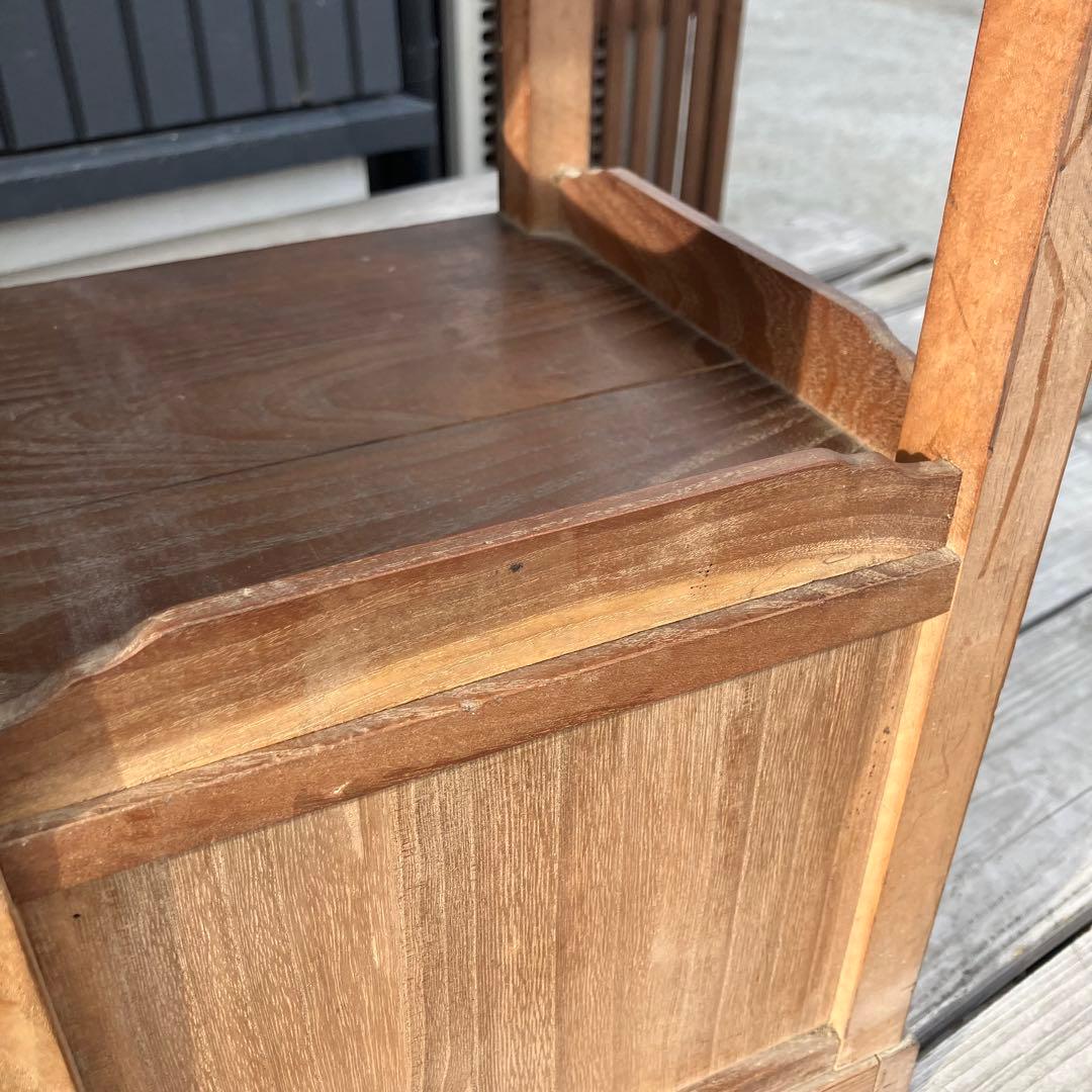 昭和レトロ 木製茶箪笥 茶棚 飾り棚 サイドボード 古家具 古民家 ビンテージ