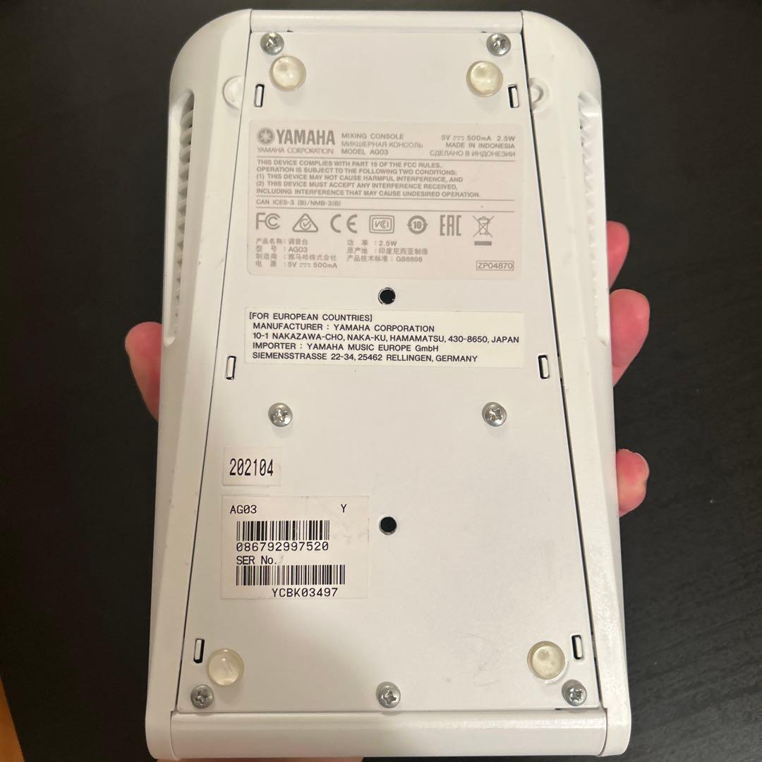 YAMAHA AG03 オーディオインターフェイス　ミキシングコンソール