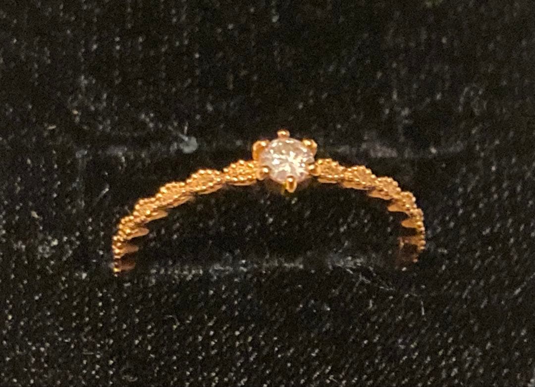 新品未使用　希少　シエナ　k18 ダイヤモンド　リング　9号　指輪　ミル打ち