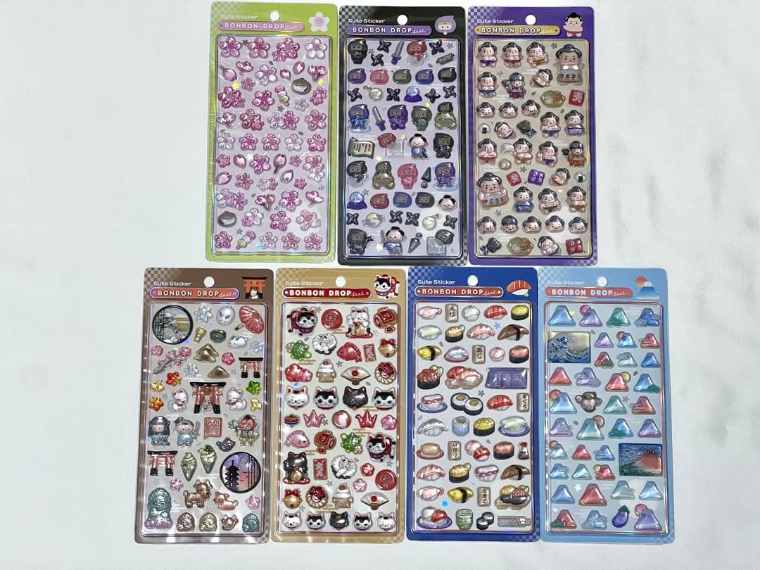 ボンボンドロップシール 和柄 7種セット 正規品 b