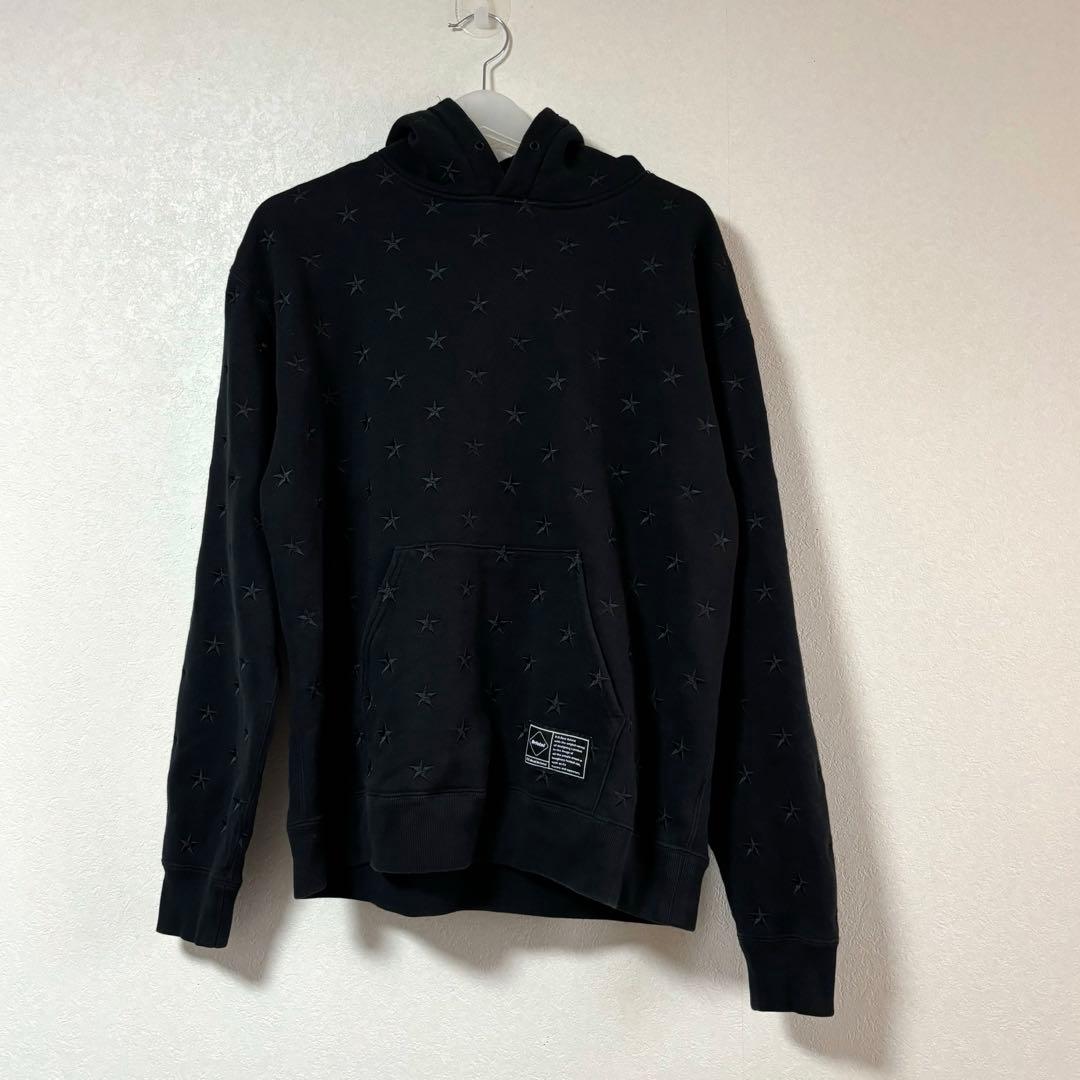 トップス FCRB ALL OVER STAR SWEAT HOODIE 24AW M