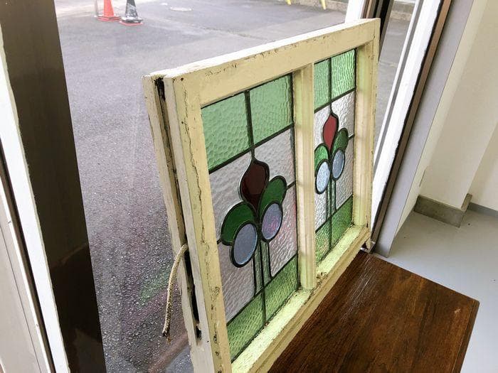 【最終値下げ】アンティーク 家具 ステンドグラス 1910年頃 英国 101A