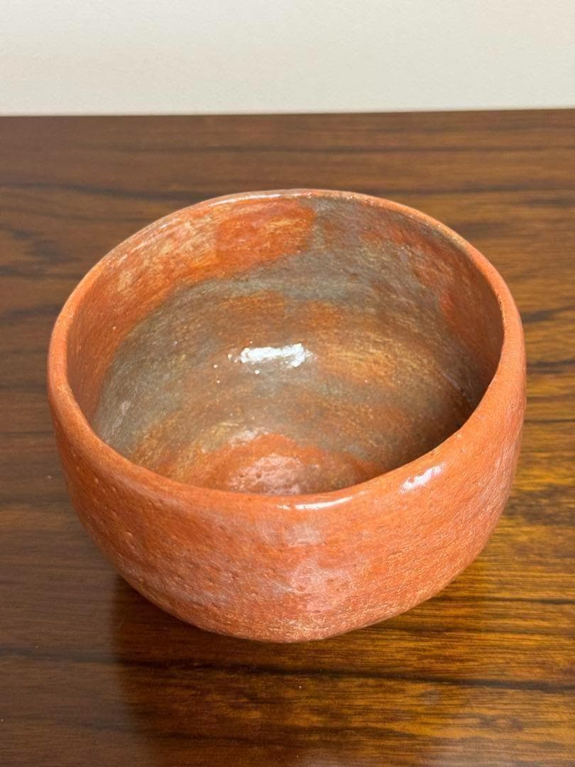 【新品未使用！】抹茶碗　茶道　高級茶碗　お茶　茶道具　オレンジ　アンティーク