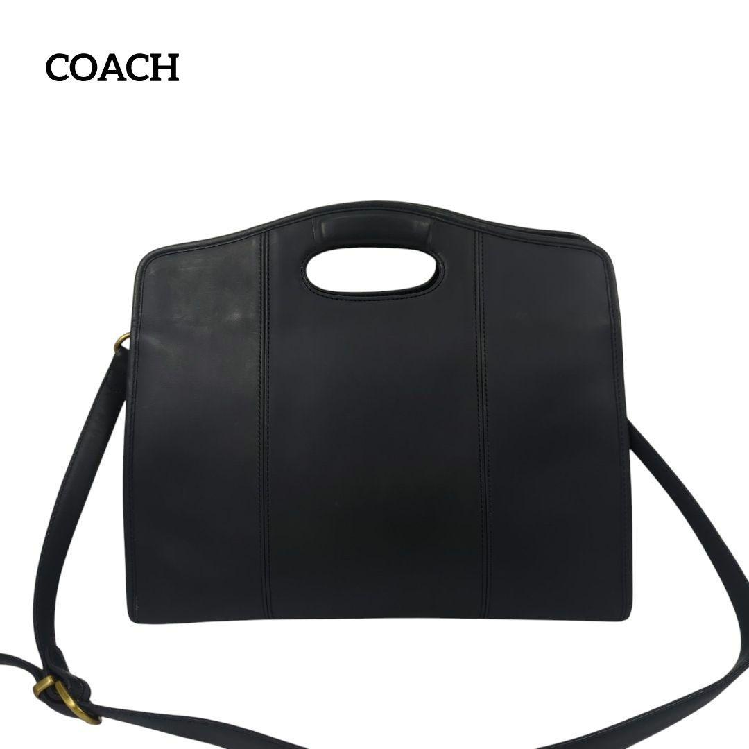 【希少】OLD COACH オール レザー ショルダー ビジネス ハンドバッグ