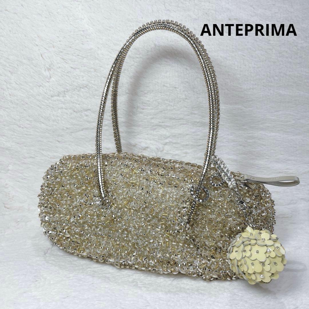 希少✨ほほ未使用　アンテプリマ ボストン ワイヤーバッグ　ゴールド　チャーム付き