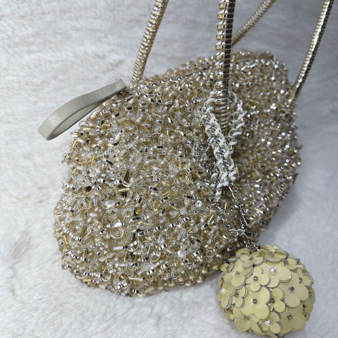 希少✨ほほ未使用　アンテプリマ ボストン ワイヤーバッグ　ゴールド　チャーム付き