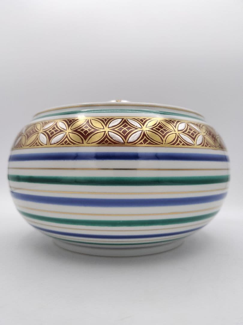 c103【未使用】平水指 七宝文独楽 西村利峰 木箱 茶道具 古物