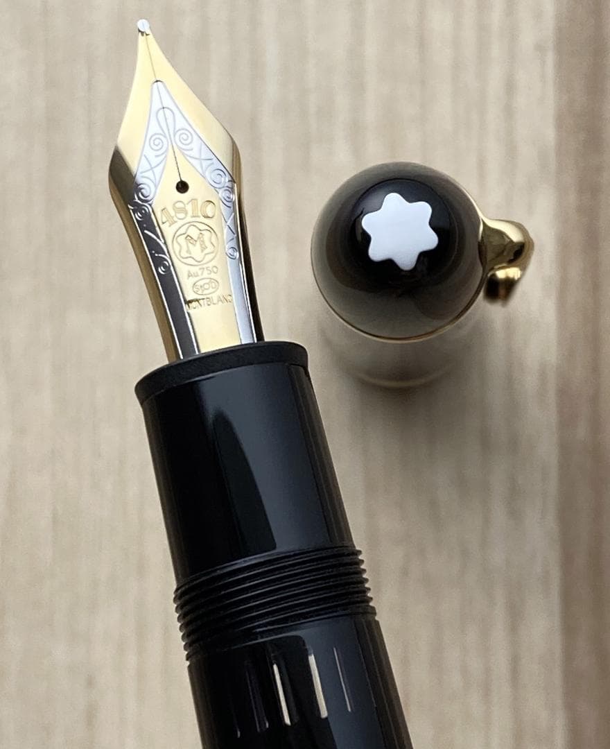 現行品 未使用に近い モンブラン 149 18K 中字 Au750吸入式 万年筆