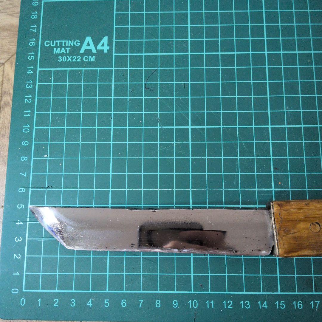 日本刀　残欠　合法サイズ　竹製ハンドル　錦鯉　レザーシース